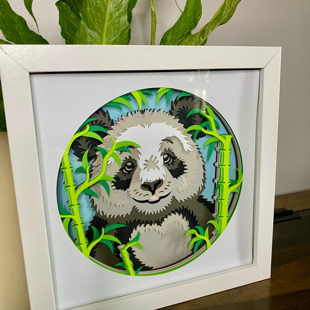 3D Panda Shadowbox - Picture 4 of 7